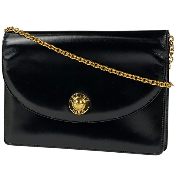 Celine Leather Shoulder Bag Ball Star Black - Picture 1 of 7